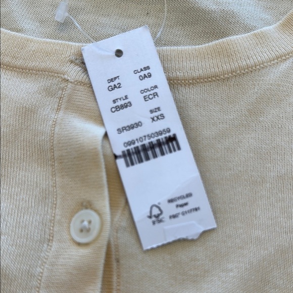 J. Crew Crewneck cardigan in premium ultrafine cotton Size XXS - Picture 5 of 12